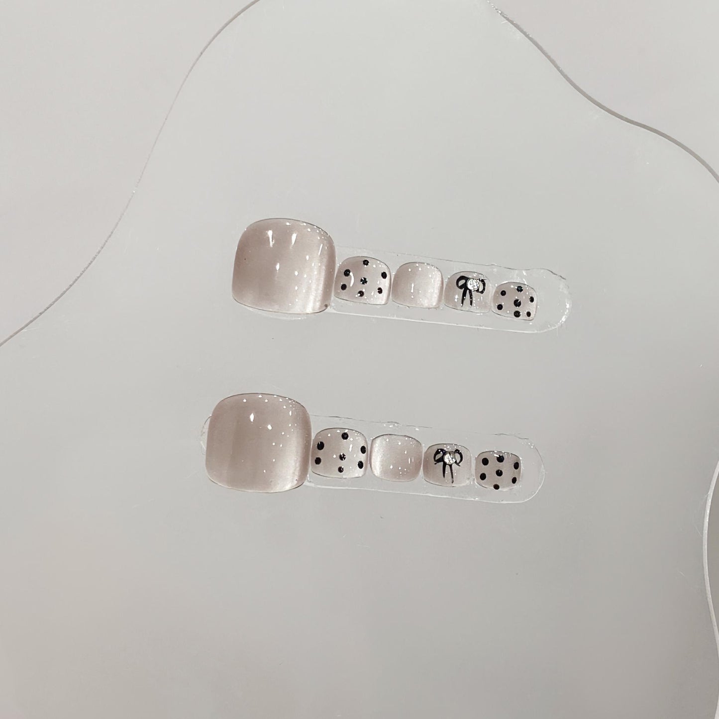 【Sen Nail】ホワイト系フットネイルチップ B46｜上品｜Sen Nail フットネイルチップ・ペディキュア
