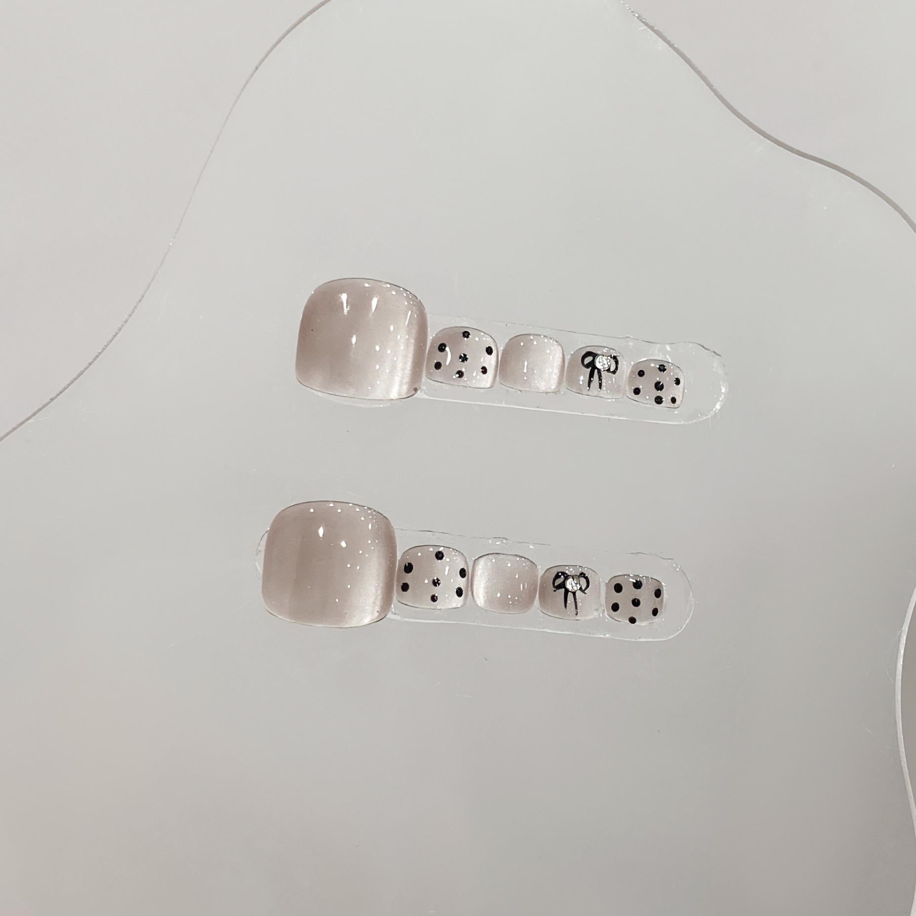 【Sen Nail】ホワイト系フットネイルチップ B46｜上品｜Sen Nail フットネイルチップ・ペディキュア