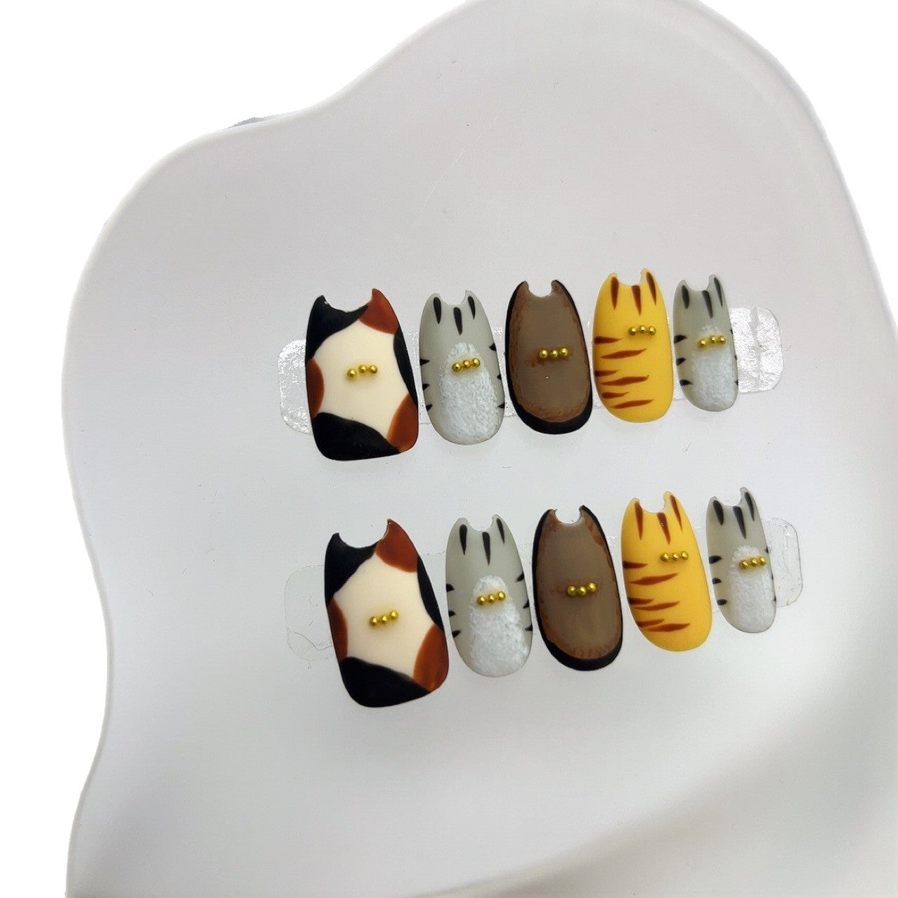Sen Nail 猫ネイルチップ｜可愛い猫デザイン つけ爪 詳細画像5、猫モチーフの大人向けネイルチップ