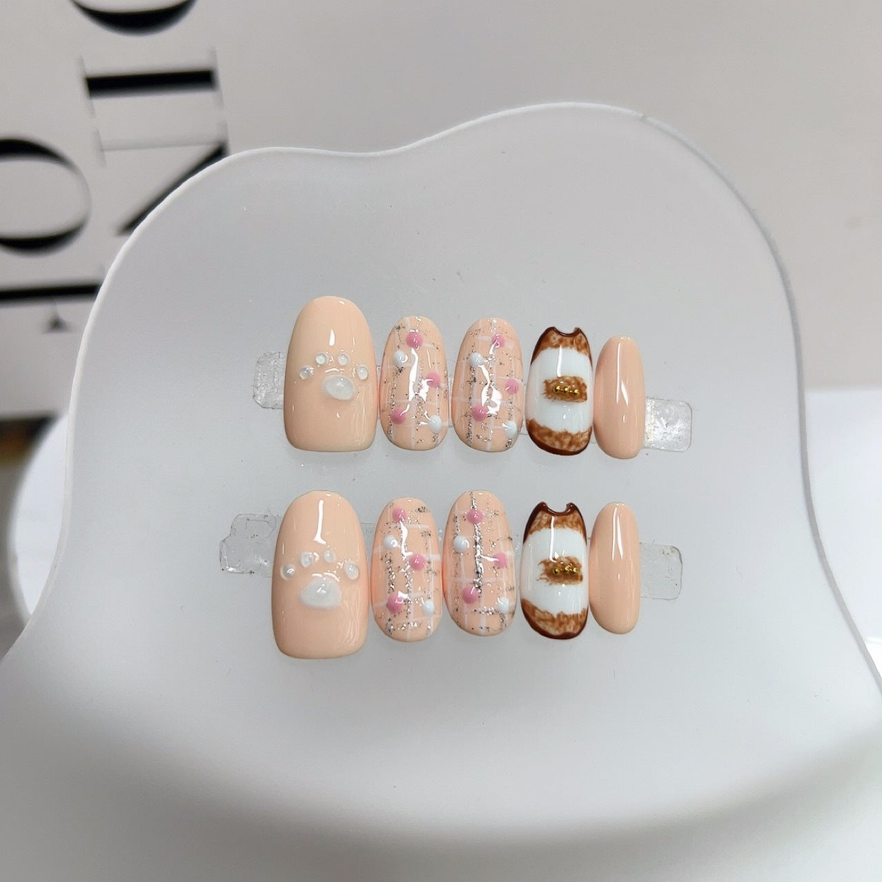 Sen Nail 猫ネイルチップ｜可愛い猫デザイン つけ爪 詳細画像2、猫モチーフの大人向けネイルチップ
