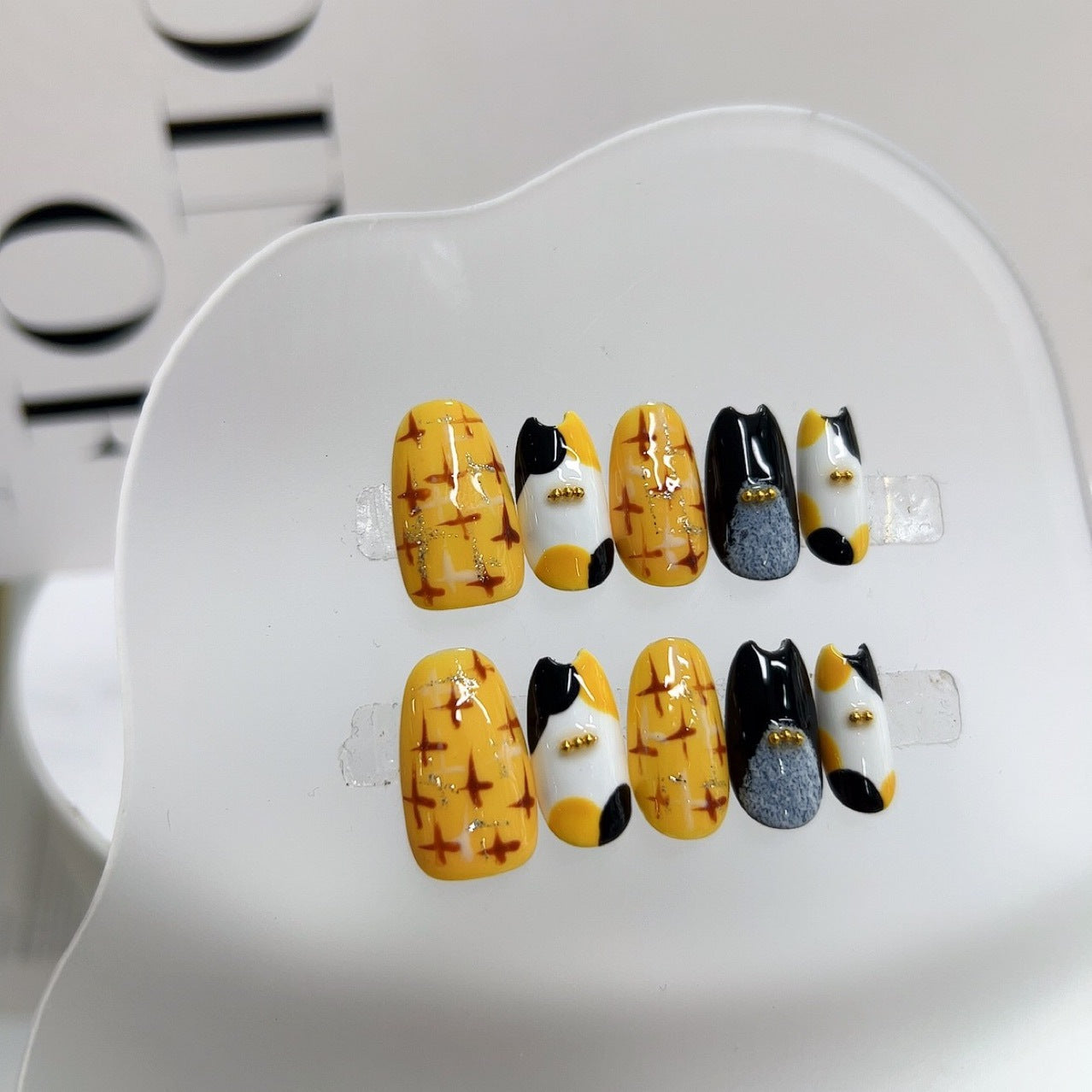 Sen Nail 猫ネイルチップ｜可愛い猫デザイン つけ爪 詳細画像2、猫モチーフの大人向けネイルチップ
