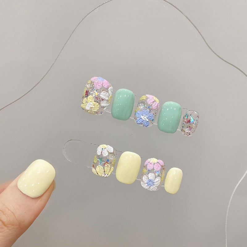 大人向けの清涼サマーネイルチップ。Sen Nailの涼しげなネイルデザインです。