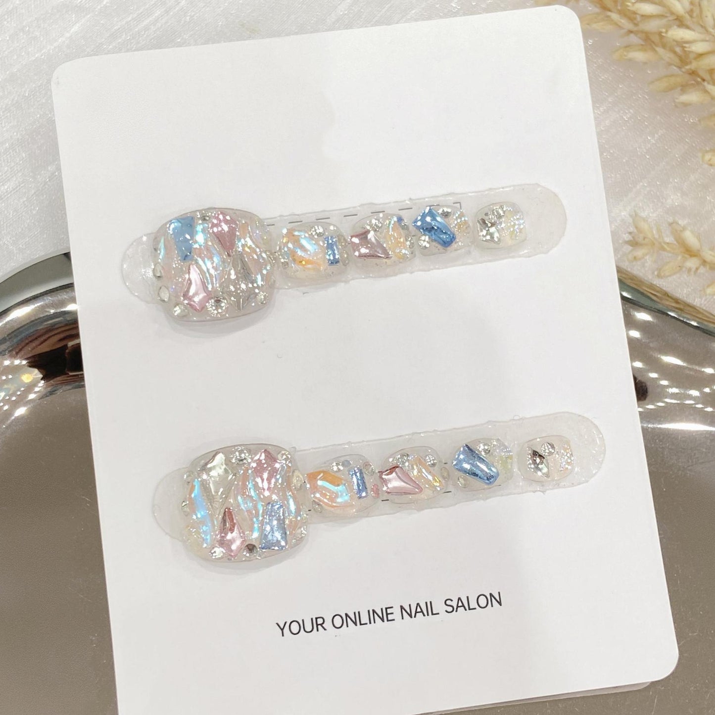 Sen Nail ホワイト系フットネイルチップ B17｜上品 詳細画像2、B17 ホワイト系・上品のフットネイルチップ