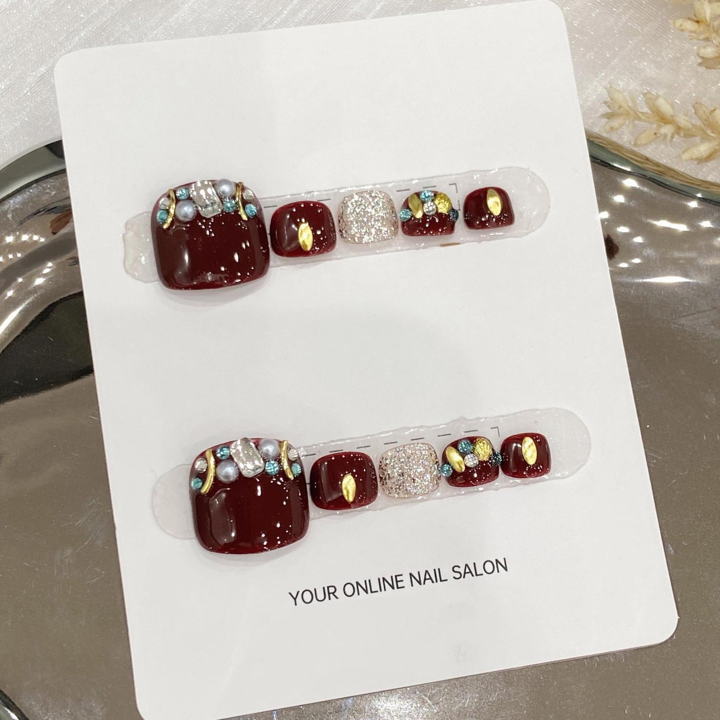 Sen Nail ホワイト系フットネイルチップ B20｜上品 詳細画像2、B20 ホワイト系・上品のフットネイルチップ