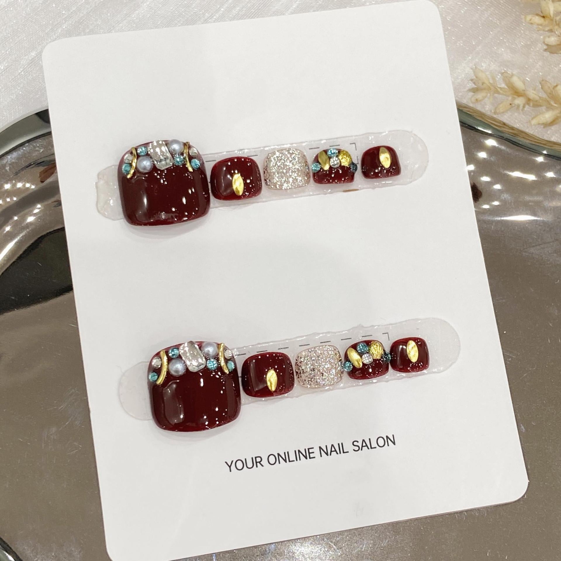 Sen Nail ホワイト系フットネイルチップ B20｜上品 詳細画像2、B20 ホワイト系・上品のフットネイルチップ