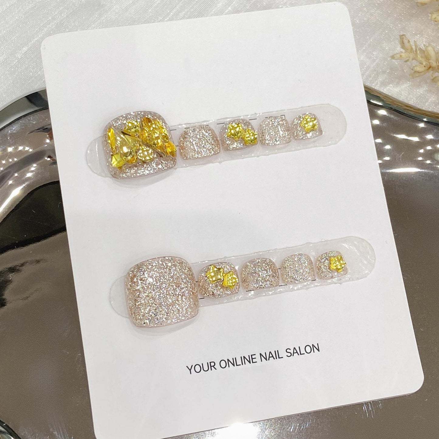 Sen Nail ホワイト系フットネイルチップ B27｜上品 詳細画像2、B27 ホワイト系・上品のフットネイルチップ