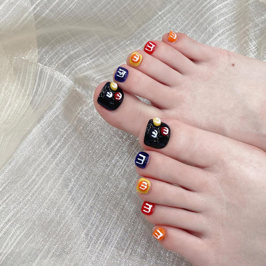 Sen Nail イエロー系フットネイルチップ B30｜上品 商品画像、B30 イエロー系・上品のフットネイルチップ