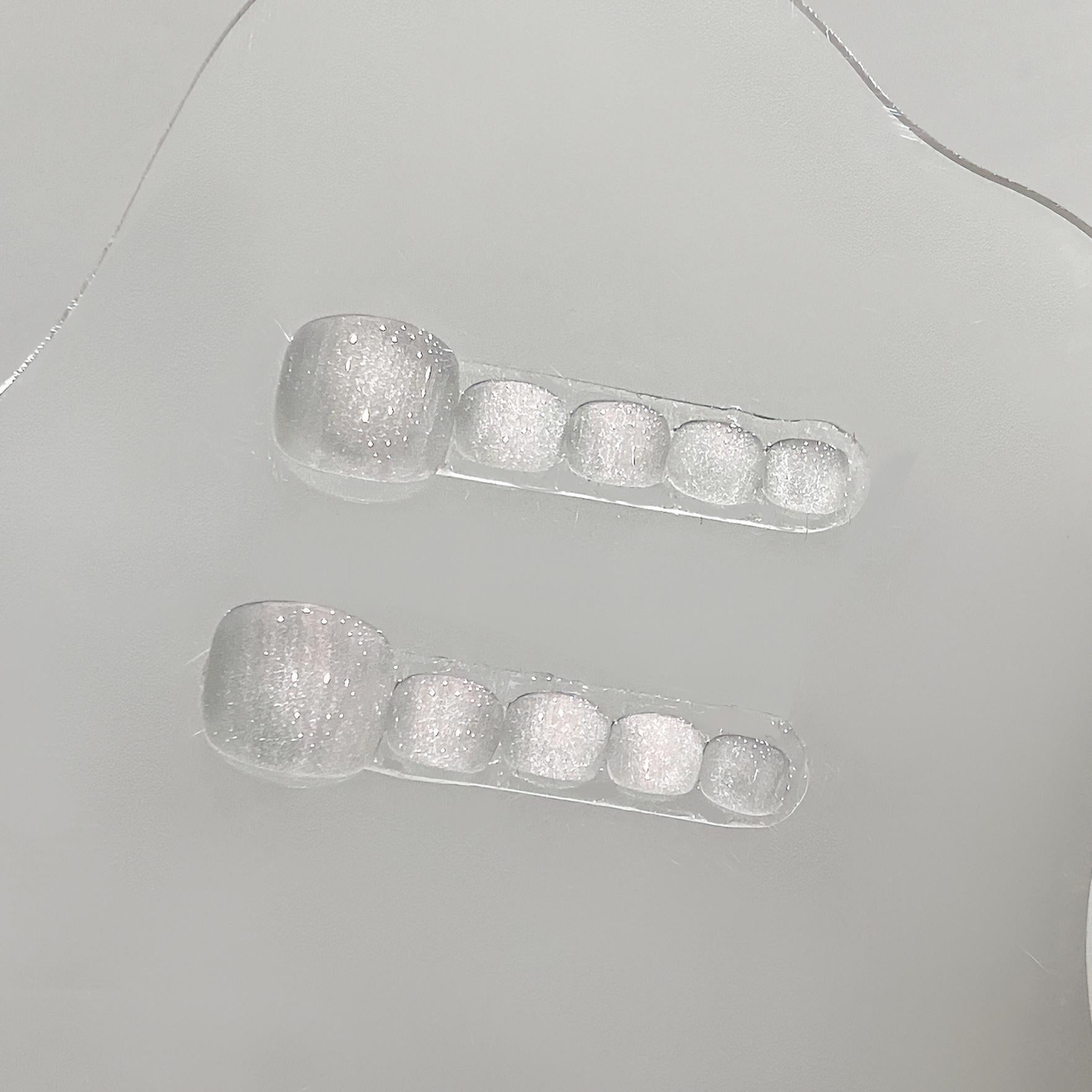 Sen Nail ホワイト系フットネイルチップ B36｜上品 詳細画像2、B36 ホワイト系・上品のフットネイルチップ
