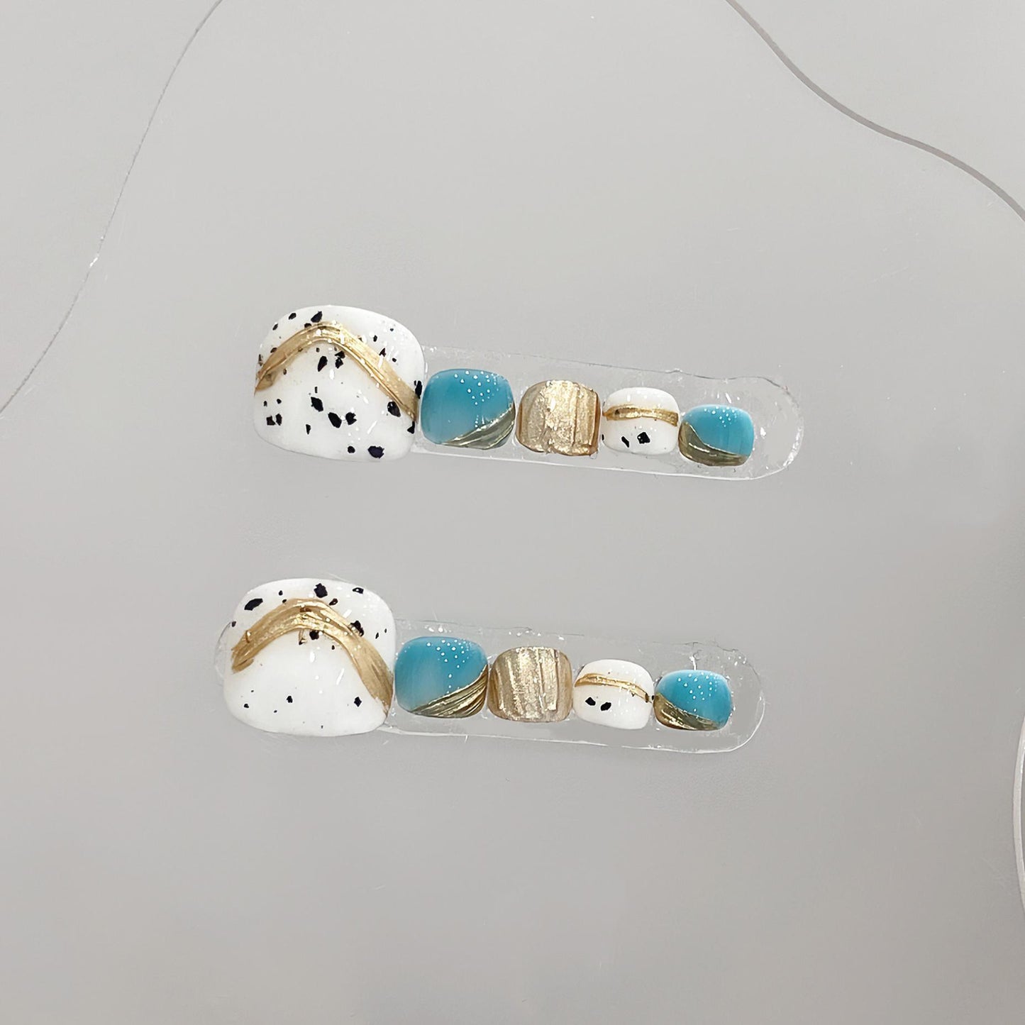 Sen Nail ホワイト系フットネイルチップ B45｜上品 詳細画像2、B45 ホワイト系・上品のフットネイルチップ
