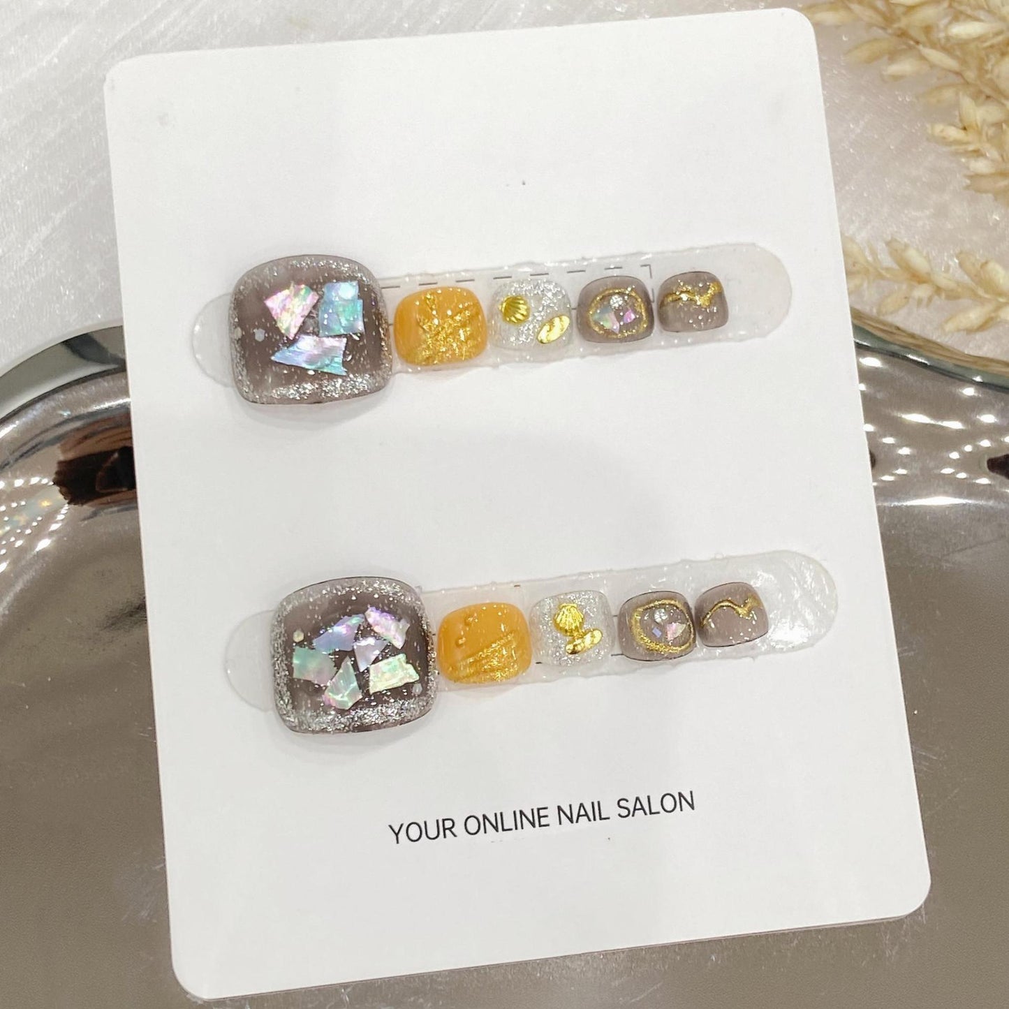 Sen Nail ホワイト系フットネイルチップ B56｜上品 詳細画像2、B56 ホワイト系・上品のフットネイルチップ