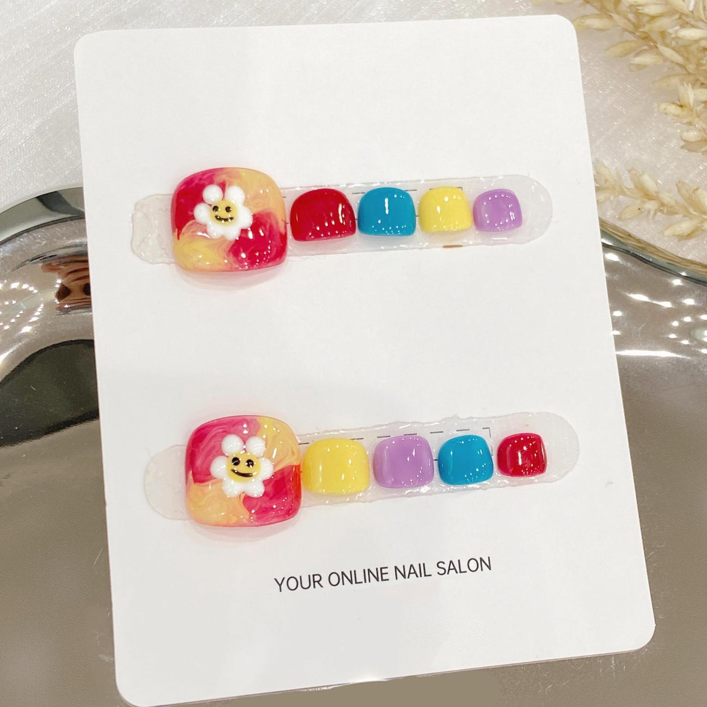 Sen Nail ホワイト系フットネイルチップ B58｜上品 詳細画像2、B58 ホワイト系・上品のフットネイルチップ