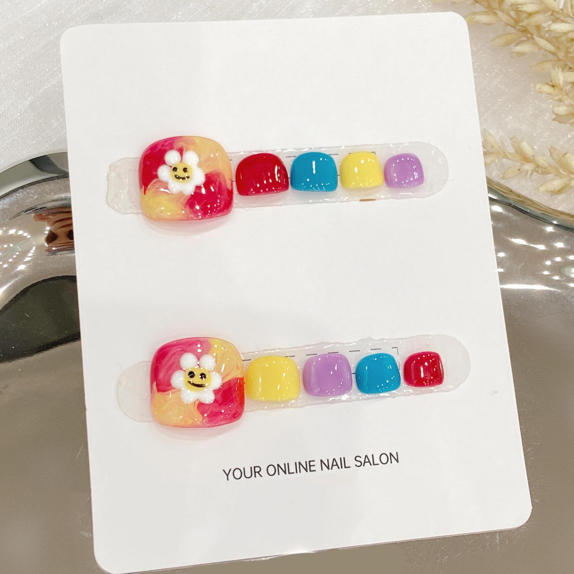 Sen Nail ホワイト系フットネイルチップ B58｜上品 詳細画像2、B58 ホワイト系・上品のフットネイルチップ