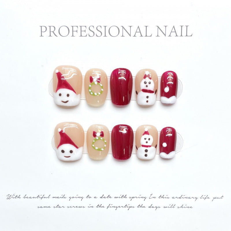 大人向けのヌーディーグラデーションネイルチップ。Sen Nailの上品なショートデザインです。