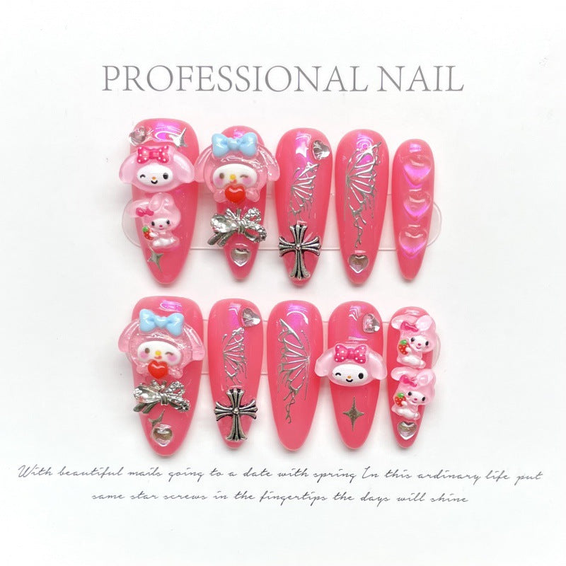 大人向けのヌーディーグラデーションネイルチップ。Sen Nailの上品なショートデザインです。