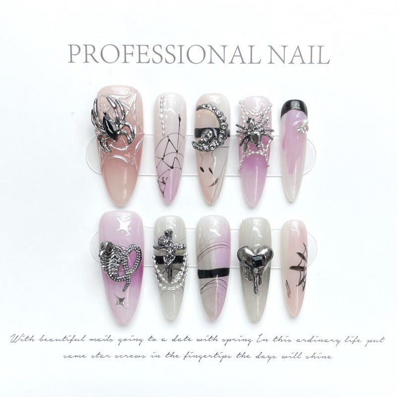 大人向けのヌーディーグラデーションネイルチップ。Sen Nailの上品なショートデザインです。