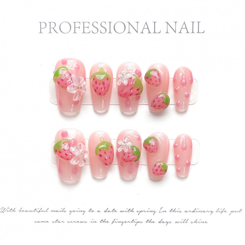 日常使いしやすい春夏フラワーネイルチップ。Sen Nailの爽やかなニュアンスデザインです。