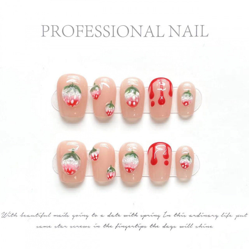 日常使いしやすい春夏フラワーネイルチップ。Sen Nailの爽やかなニュアンスデザインです。