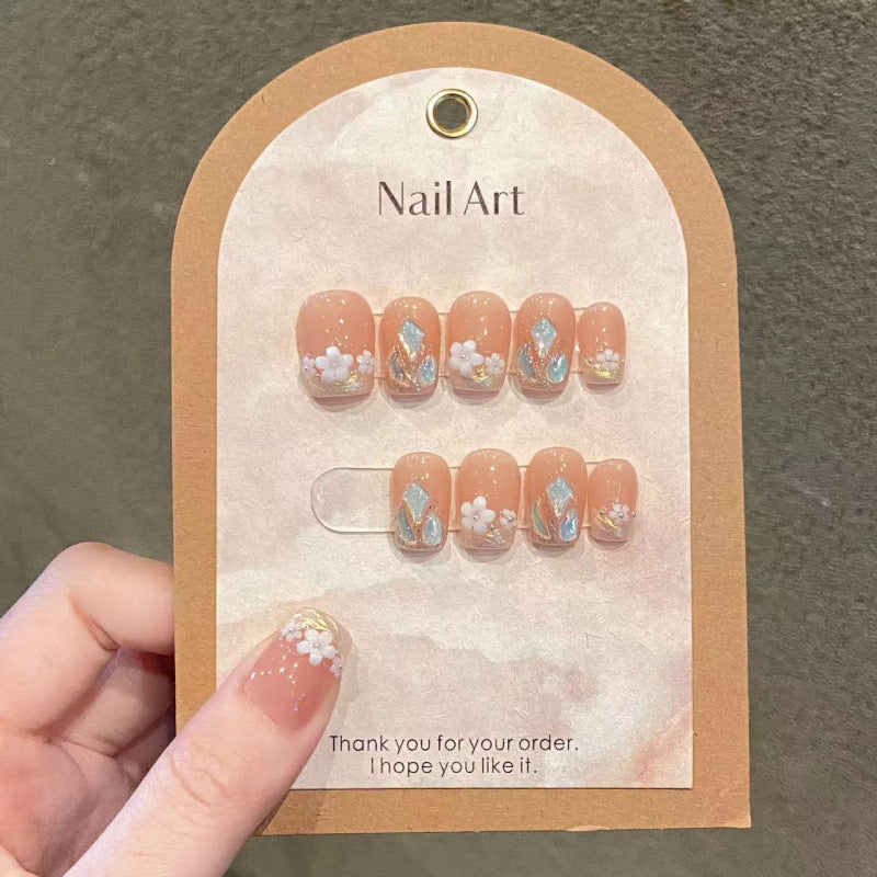 大人向けの春夏フラワーネイルチップ。Sen Nailの爽やかなニュアンスデザインです。