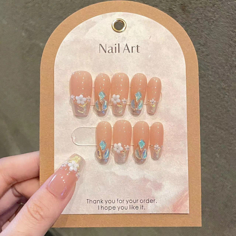大人向けの春夏フラワーネイルチップ。Sen Nailの爽やかなニュアンスデザインです。