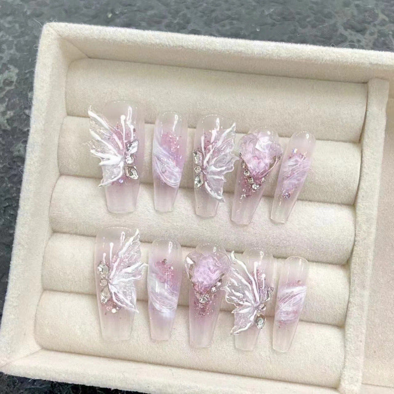 大人向けの春夏フラワーネイルチップ。Sen Nailの爽やかなニュアンスデザインです。