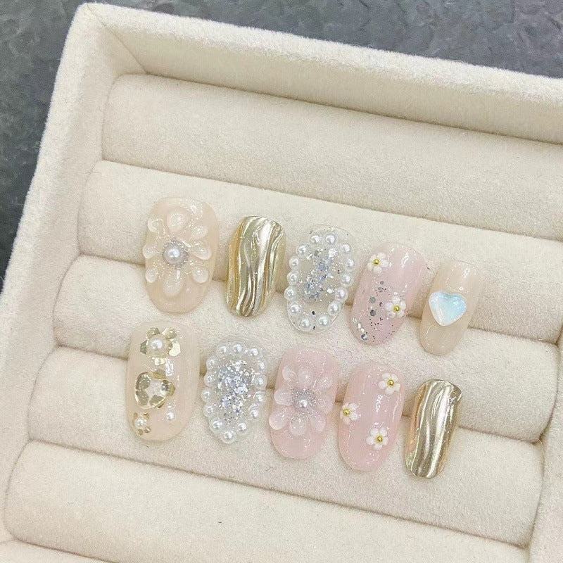 大人向けの春夏フラワーネイルチップ。Sen Nailの爽やかなニュアンスデザインです。