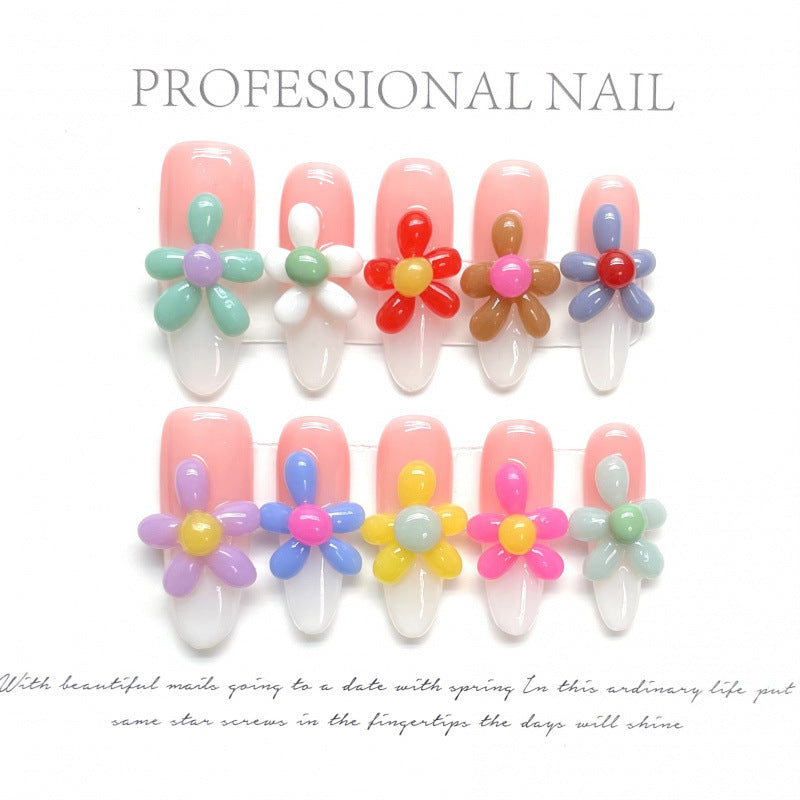 大人向けの春夏フラワーネイルチップ。Sen Nailの爽やかなニュアンスデザインです。